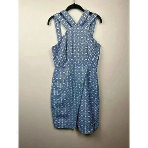 Hutch Blue Asymmetrical Two Strap Dress - size 4